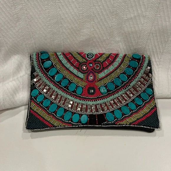 BCBG Vintage Beaded Clutch - Picture 1 of 3